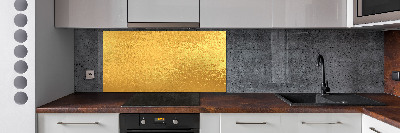 Kitchen splashback Golden foil background