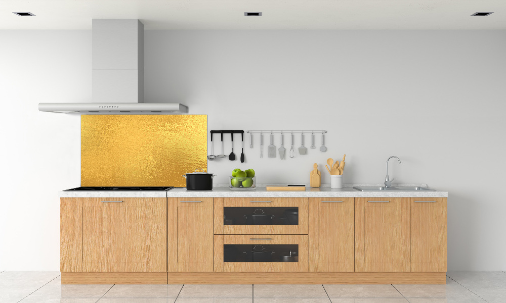 Kitchen splashback Golden foil background