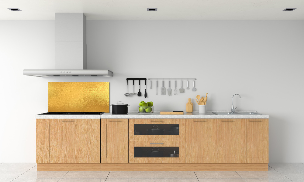 Kitchen splashback Golden foil background