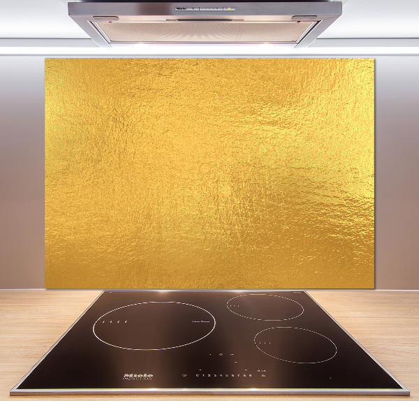 Kitchen splashback Golden foil background