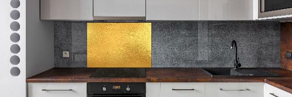 Kitchen splashback Golden foil background