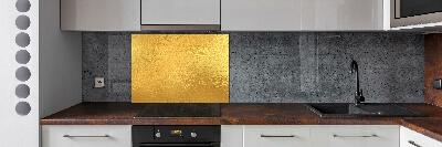 Kitchen splashback Golden foil background