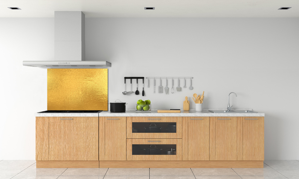 Kitchen splashback Golden foil background