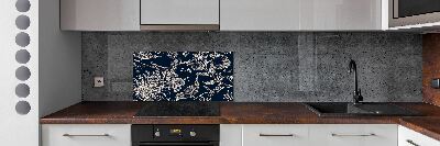 Cooker splashback Flowers and birds