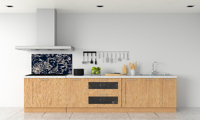 Cooker splashback Flowers and birds