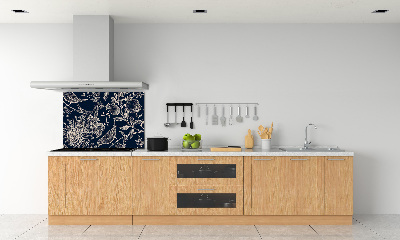 Cooker splashback Flowers and birds