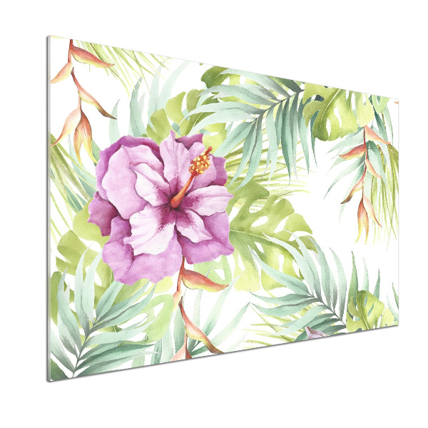 Cooker splashback Hawaiian flowers