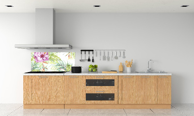 Cooker splashback Hawaiian flowers