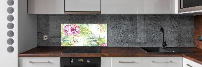 Cooker splashback Hawaiian flowers