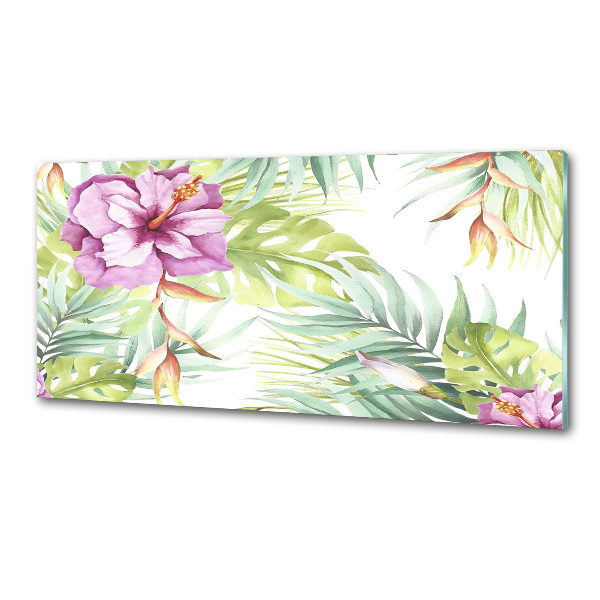 Cooker splashback Hawaiian flowers