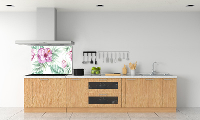 Cooker splashback Hawaiian flowers