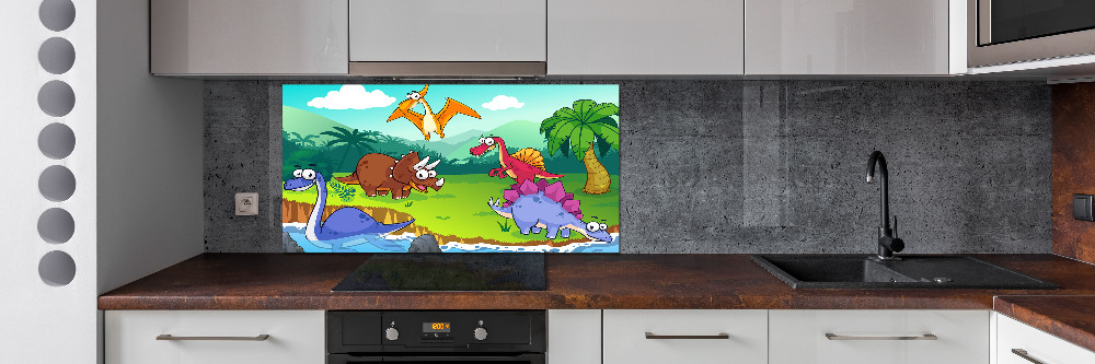 Cooker splashback Dinosaurs