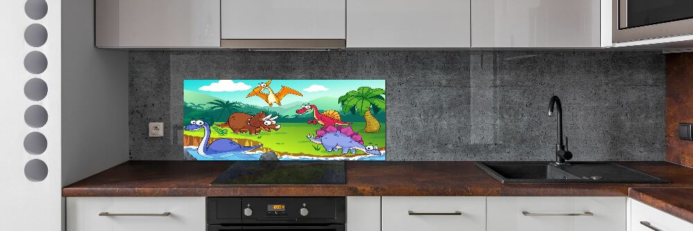 Cooker splashback Dinosaurs