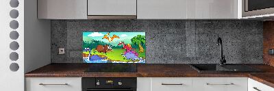 Cooker splashback Dinosaurs