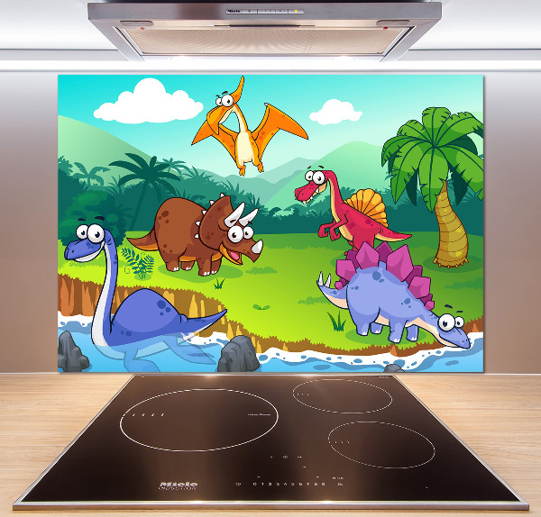 Cooker splashback Dinosaurs