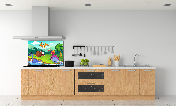 Cooker splashback Dinosaurs