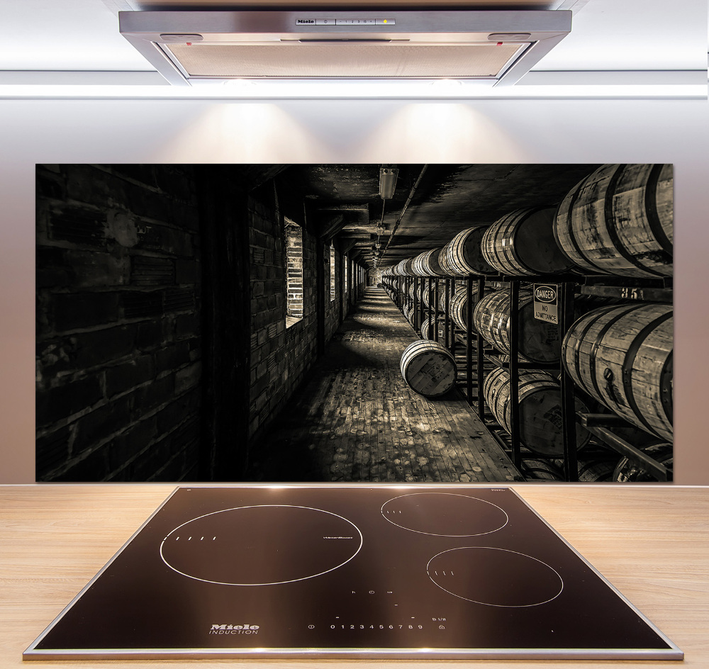 Cooker splashback Bourbon barrels