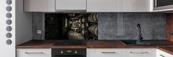 Cooker splashback Bourbon barrels