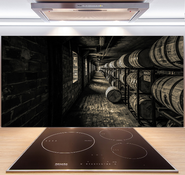 Cooker splashback Bourbon barrels