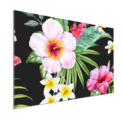 Cooker splashback Hawaiian flowers