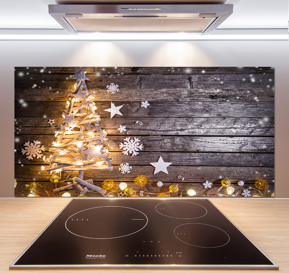 Kitchen splashback Illuminated Christmas tree