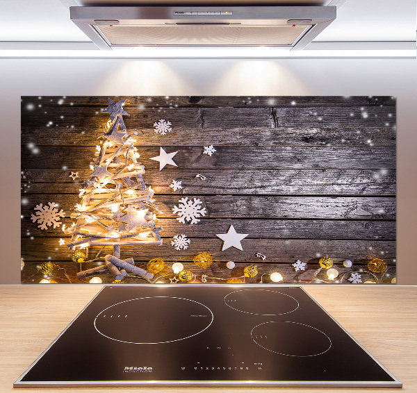 Kitchen splashback Illuminated Christmas tree