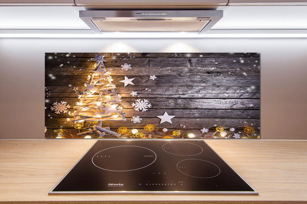 Kitchen splashback Illuminated Christmas tree