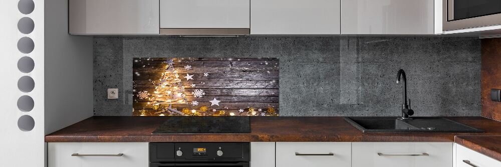 Kitchen splashback Illuminated Christmas tree