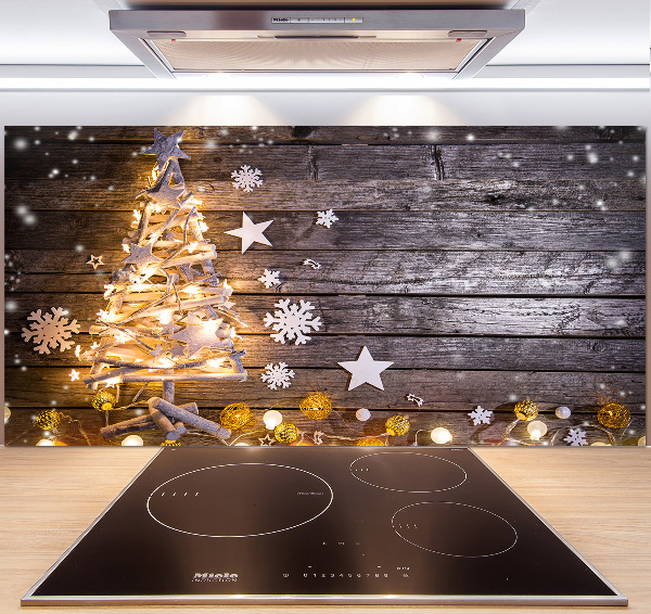 Kitchen splashback Illuminated Christmas tree