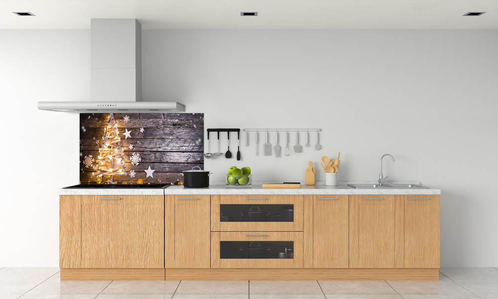 Kitchen splashback Illuminated Christmas tree