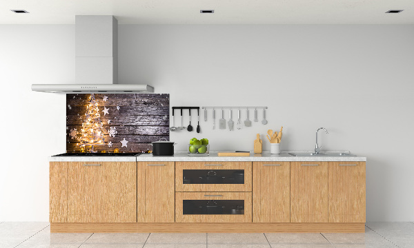 Kitchen splashback Illuminated Christmas tree