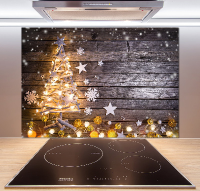 Kitchen splashback Illuminated Christmas tree