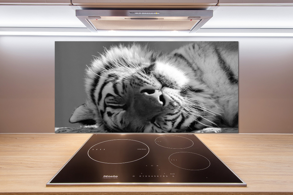 Cooker splashback Sleepy Tiger