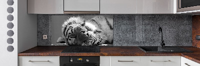 Cooker splashback Sleepy Tiger