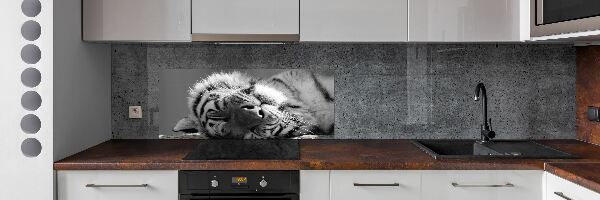 Cooker splashback Sleepy Tiger