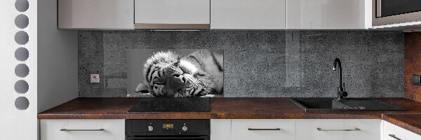 Cooker splashback Sleepy Tiger