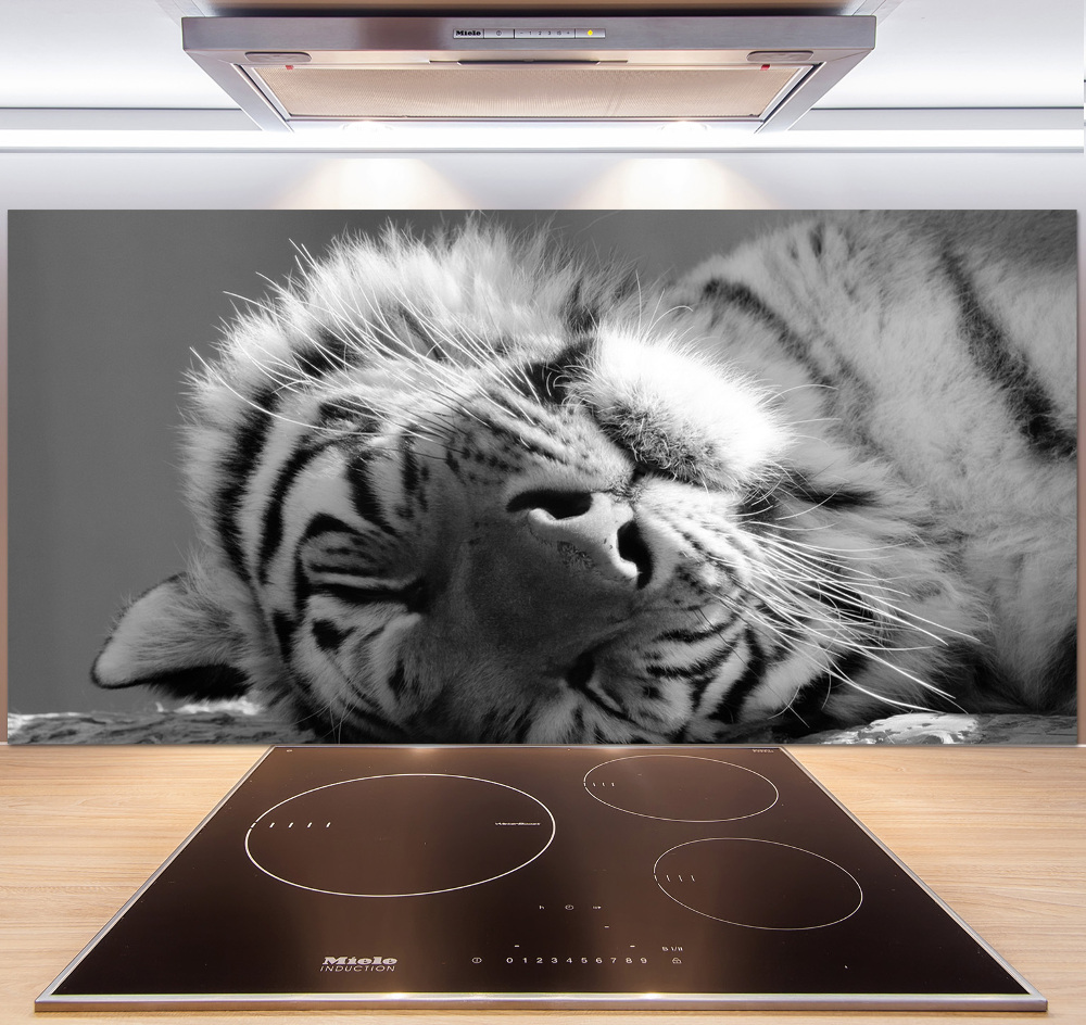 Cooker splashback Sleepy Tiger