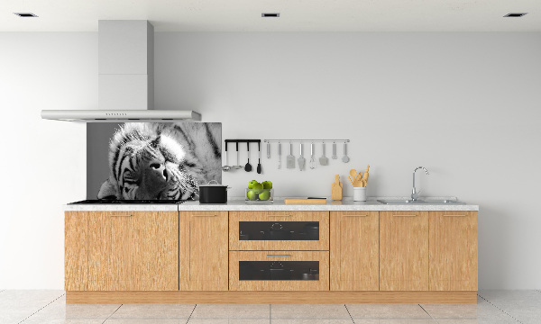 Cooker splashback Sleepy Tiger