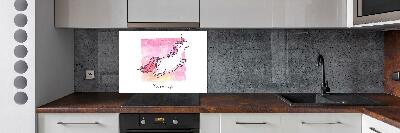 Cooker splashback Pink unicorn