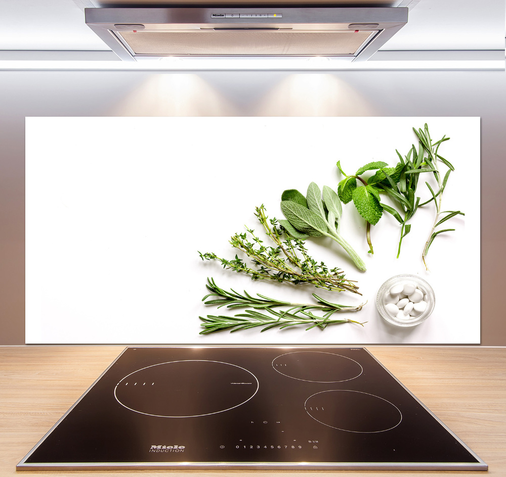 Cooker splashback Herbs