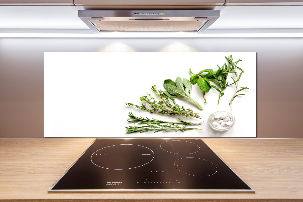 Cooker splashback Herbs