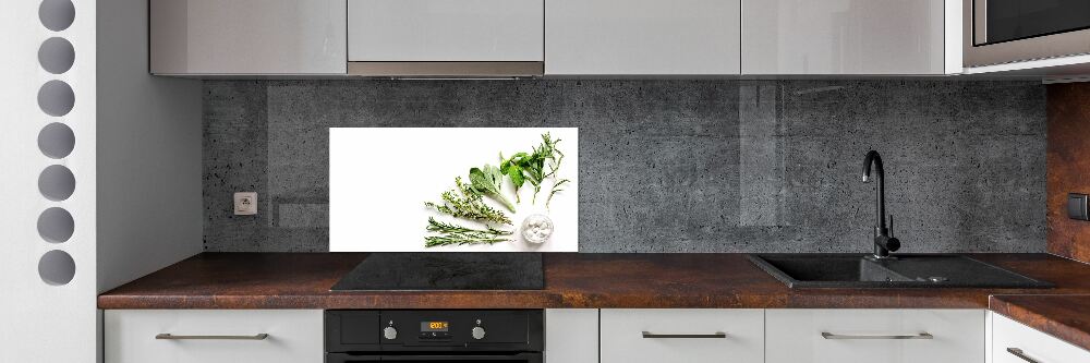 Cooker splashback Herbs