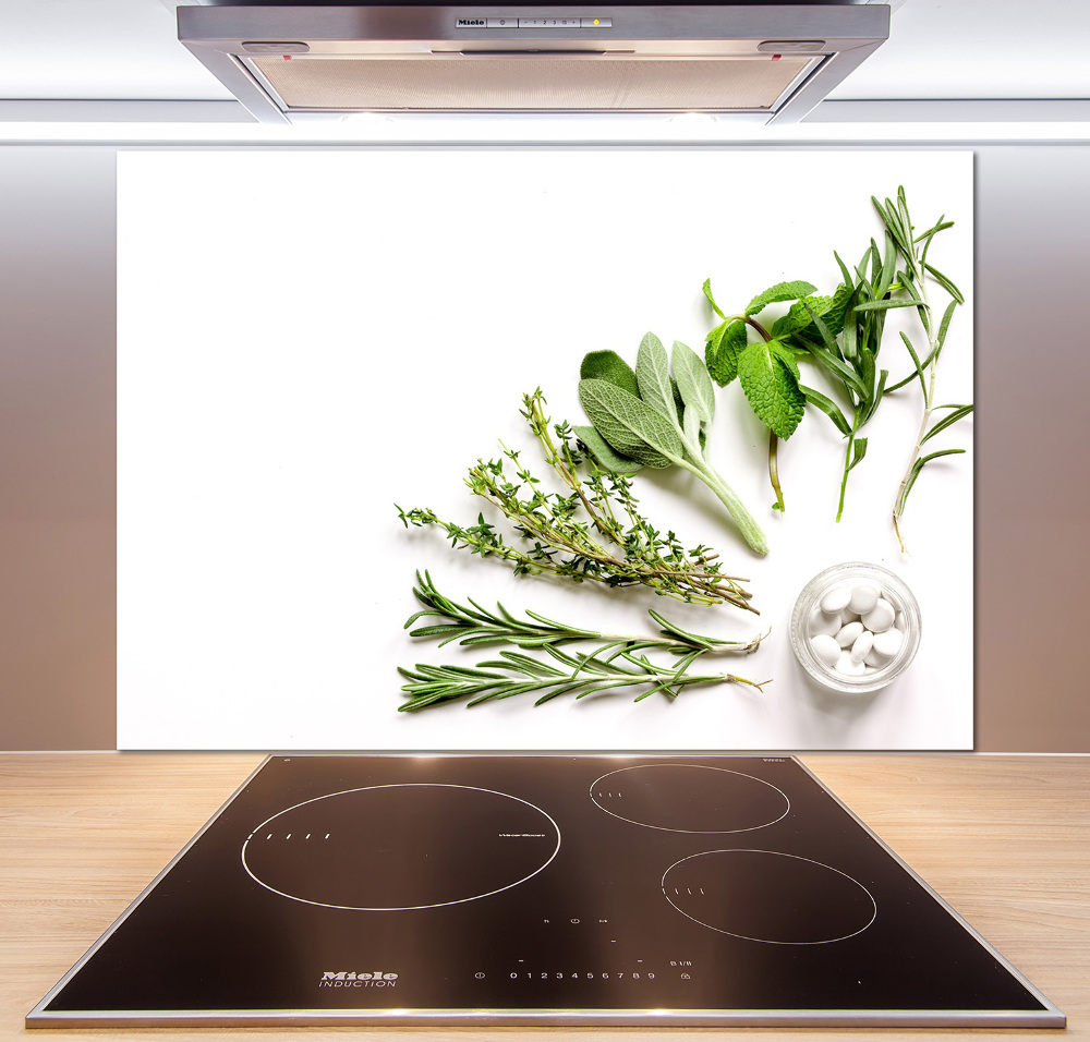 Cooker splashback Herbs