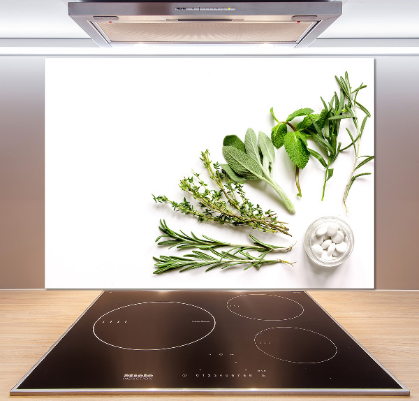 Cooker splashback Herbs