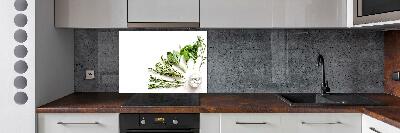 Cooker splashback Herbs