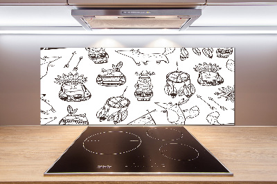 Cooker splashback Indian owls