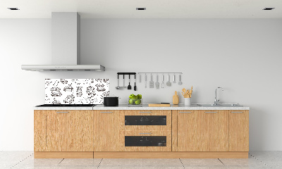 Cooker splashback Indian owls