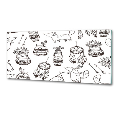 Cooker splashback Indian owls