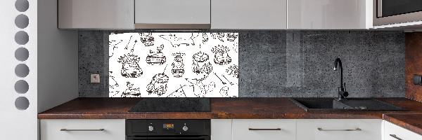 Cooker splashback Indian owls