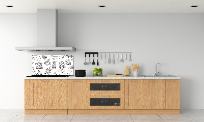 Cooker splashback Indian owls